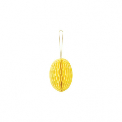 Skládací dekorace vajíčko 12 cm, žluté - PartyDeco