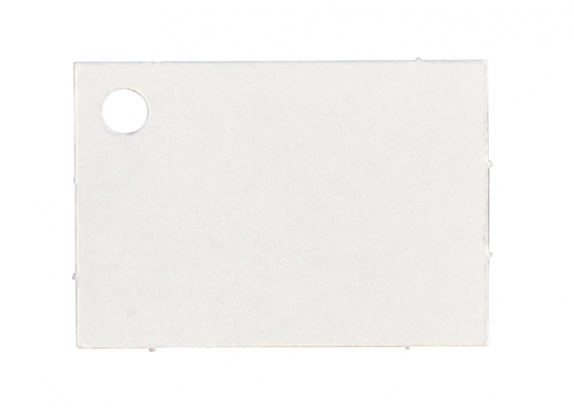 detail Stylová papírová jmenovka 5x3,4cm, matná bílá