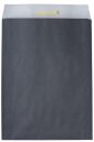 náhled Dárkový sáček papírový 36x10x49+6cm A3+, Uni tmavě šedý