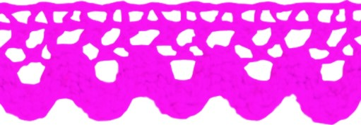 detail Krajková páska ze 100% bavlny, růžová