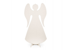 Dekorativní kartonový andělíček 60cm, břidlicově bílý