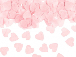 Papírová confetti srdíčka růžová - PARTY DECO