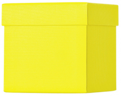 Dárková krabička CUBE 10x10x10cm, One Colour, žlutá