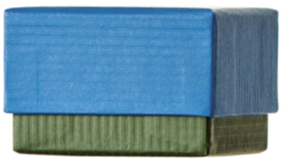 Dárková krabička 6x6x4cm, modrá/zelená