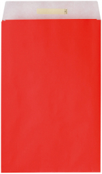 Dárkový sáček papírový 26x5x43+6cm, Uni červený