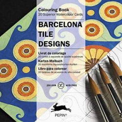 Omalovánky pohlednice, Barcelona tile design - The Pepin Press