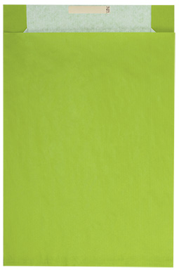 detail Dárkový sáček papírový 36x10x49+6cm A3+, Uni světle zelený