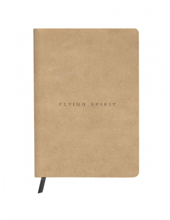 detail Kožený zápisník Clairefontaine Flying Spirit A5, 90 listů, béžový, linka