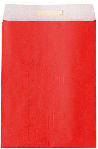 detail Dárkový sáček papírový 32x6x43+6cm A3+, Uni červený