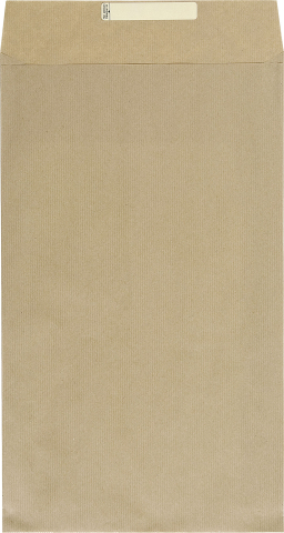 detail Dárkový sáček papírový 26x5x43+6cm A4+, kraftový hnědý