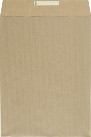 detail Dárkový sáček papírový 32x6x43+6cm A3+, kraftový hnědý