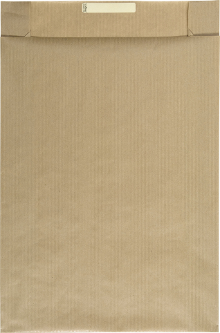 detail Dárkový sáček papírový 36x10x49+6cm A3+, kraftový hnědý