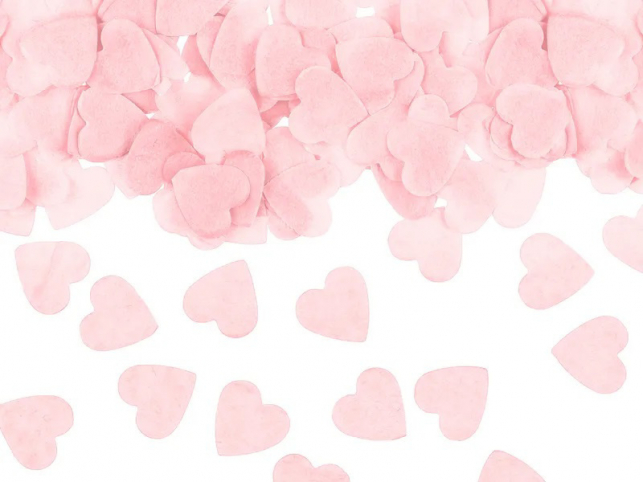 detail Papírová confetti srdíčka růžová - PARTY DECO