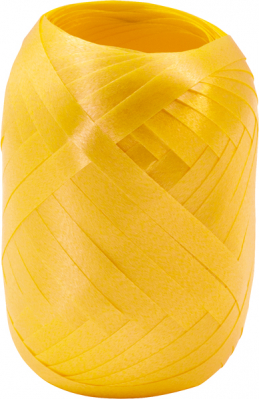 Dárková stuha 0.5 cm x 20 m žlutá matná