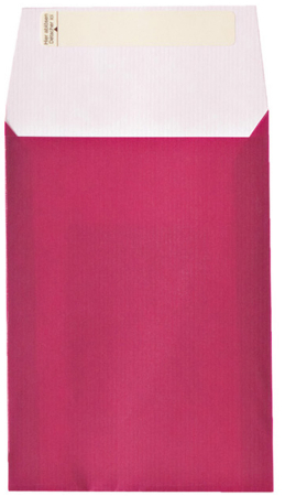 detail Dárkový sáček papírový 12x16+6cm A6+, Uni tmavě červený