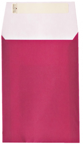 Dárkový sáček papírový 12x16+6cm A6+, Uni tmavě červený