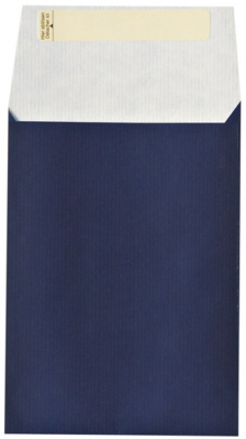 Dárkový sáček papírový 12x16+6cm, Uni modrý