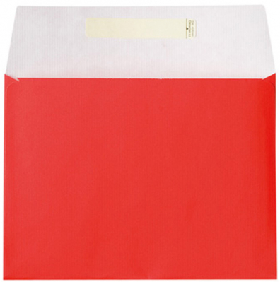 Dárkový sáček papírový 17,5x4x16+6cm, Uni červený