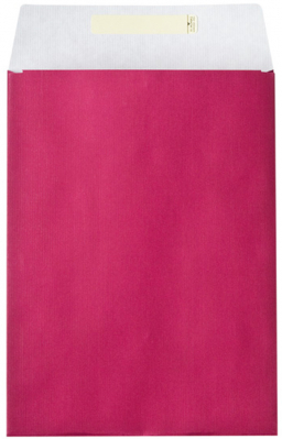 Dárkový sáček papírový 22x5x30+6cm Uni tmavě červený