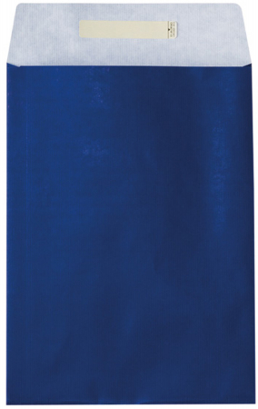 detail Dárkový sáček papírový 22x5x30+6cm Uni tmavě modrý