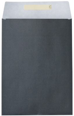 Dárkový sáček papírový 22x5x30+6cm, Uni tmavě šedý