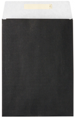 Dárkový sáček papírový 22x5x30+6 cm Uni černý