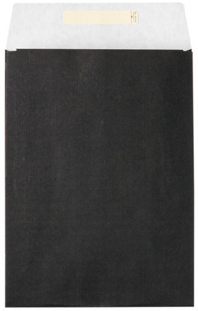 detail Dárkový sáček papírový 22x5x30+6cm, Uni černý
