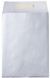 Dárkový sáček papírový 22x5x30+6cm A4+, Uni stříbrný