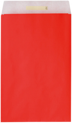 Dárkový sáček papírový 26x5x43+6 cm Uni červený