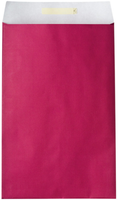 Dárkový sáček papírový 26x5x43+6cm Uni tmavě červený