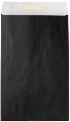 Dárkový sáček papírový 26x5x43+6 cm Uni černý