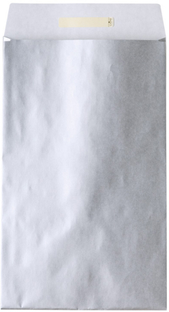 detail Dárkový sáček papírový 26x5x43+6cm A4+, Uni stříbrný