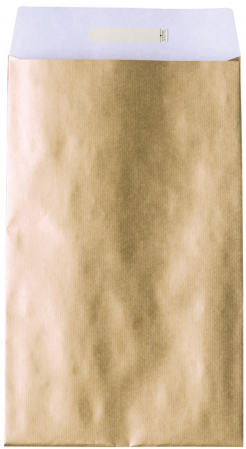 detail Dárkový sáček papírový 26x5x43+6cm A4+, Uni zlatý