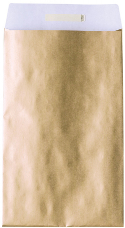 detail Dárkový sáček papírový 26x5x43+6cm, Uni zlatý