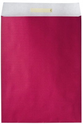 Dárkový sáček papírový 32x6x43+6 cm Uni tmavě červený