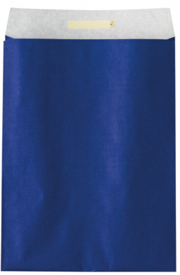 Dárkový sáček papírový 32x6x43+6cm, Uni modrý