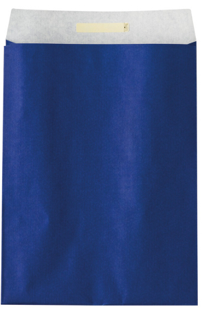 detail Dárkový sáček papírový 32x6x43+6cm, Uni modrý