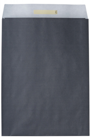 detail Dárkový sáček papírový 32x6x43+6cm, Uni tmavě šedý