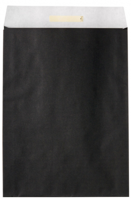Dárkový sáček papírový 32x6x43+6 cm Uni tmavě černý