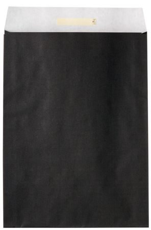 detail Dárkový sáček papírový 32x6x43+6 cm Uni tmavě černý