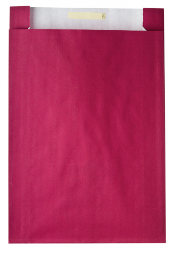 Dárkový sáček papírový 36x10x49+6cm A3+, Uni tmavě červený