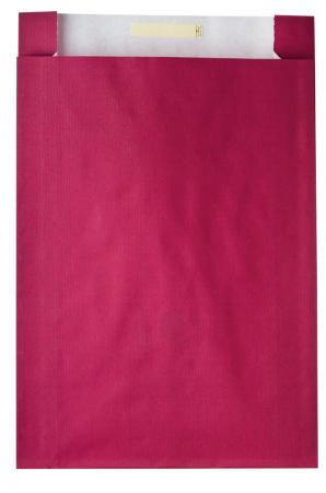 detail Dárkový sáček papírový 36x10x49+6cm, Uni tmavě červený