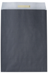 Dárkový sáček papírový 36x10x49+6cm A3+, Uni tmavě šedý