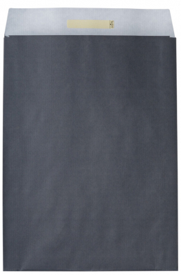 Dárkový sáček papírový 36x10x49+6 cm Uni tmavě šedý