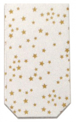 Set celofánových sáčků 11.5x19 cm Zlaté hvězdy, 10 ks