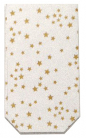 detail Set průsvitných celofánových sáčků 9,5x16cm, Zlaté hvězdičky, 10ks