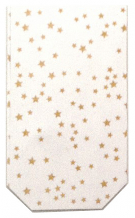 detail Set průsvitných celofánových sáčků 18x30cm, Zlaté hvězdičky, 10ks