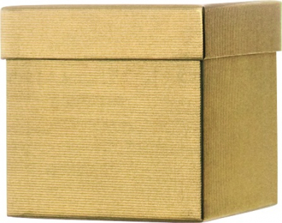 Dárková krabička 10x10x10cm, One Colour zlatá