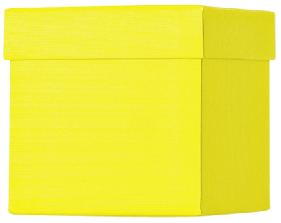 detail Dárková krabička 10x10x10cm, CUBE One Colour žlutá