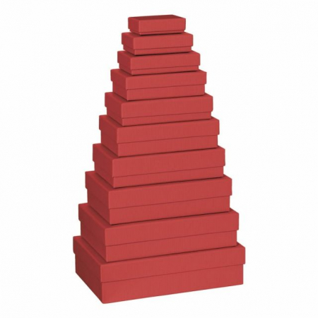 detail Set dárkových krabic, červená